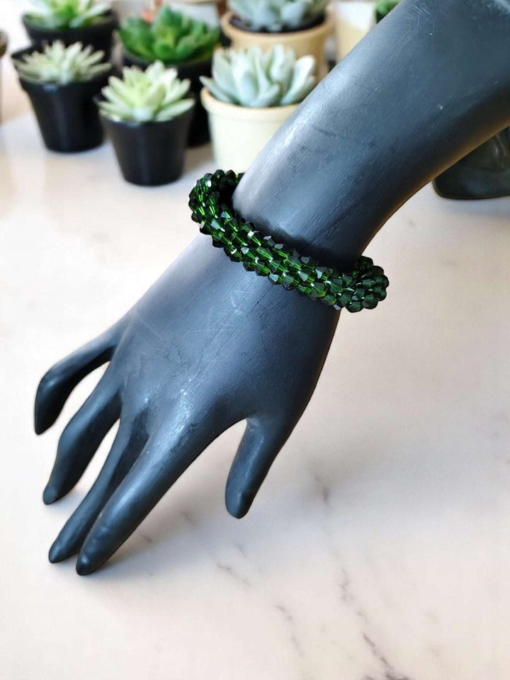 Crystal Bloom – Adjustable Crystal Bead Bracelets (11 Colors) (Perfect for Gifting, Stacking & Styling!)