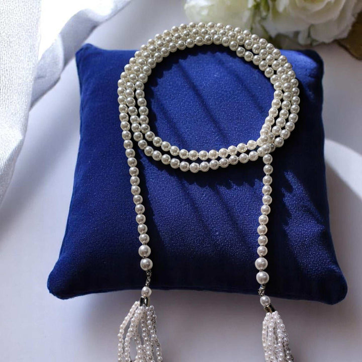 Pearl Tassel Tie –Multi-Style Statement Necklace