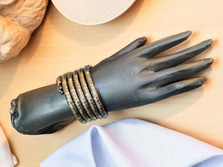 Adjustable Spiral Bangle Bracelet | Set of 1 | 4 Luxe Metallic Variants