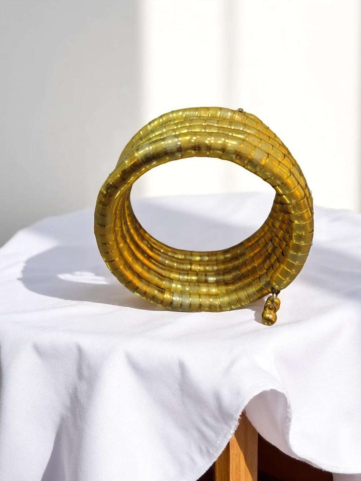 Adjustable Spiral Bangle Bracelet | Set of 1 | 4 Luxe Metallic Variants