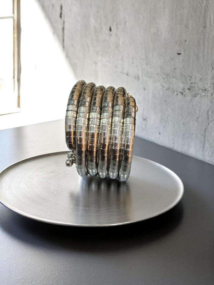 Adjustable Spiral Bangle Bracelet | Set of 1 | 4 Luxe Metallic Variants