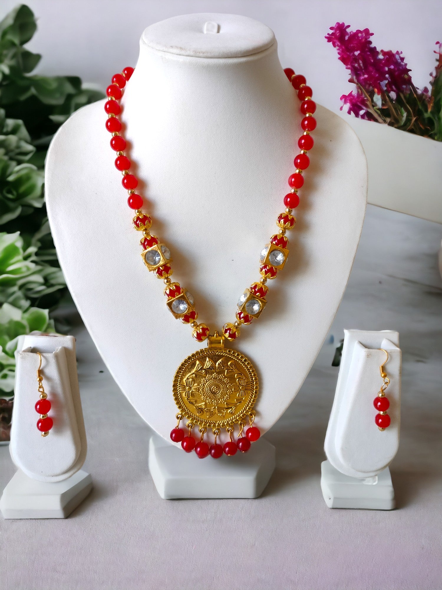Radiant Raga Handmade and Earring Set