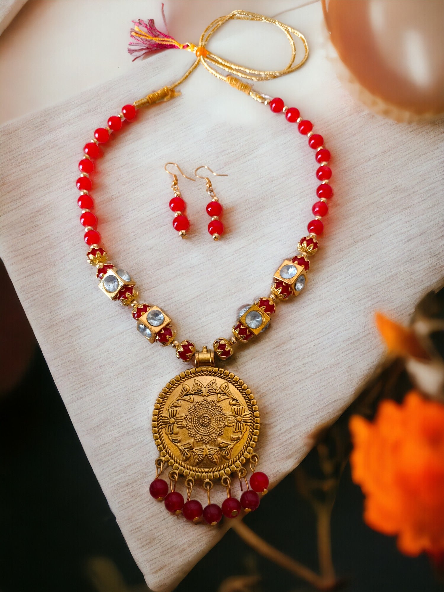 Radiant Raga Handmade and Earring Set