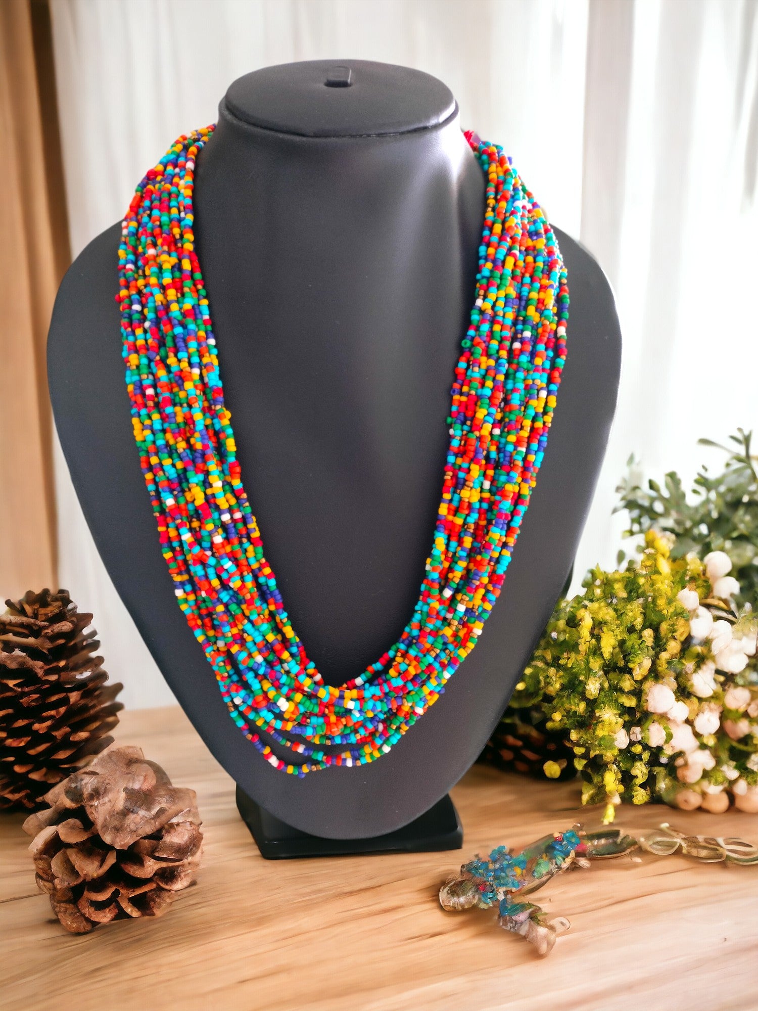 20 Layers Handmade Beaded Multilayer Necklace - 23 Colours Available