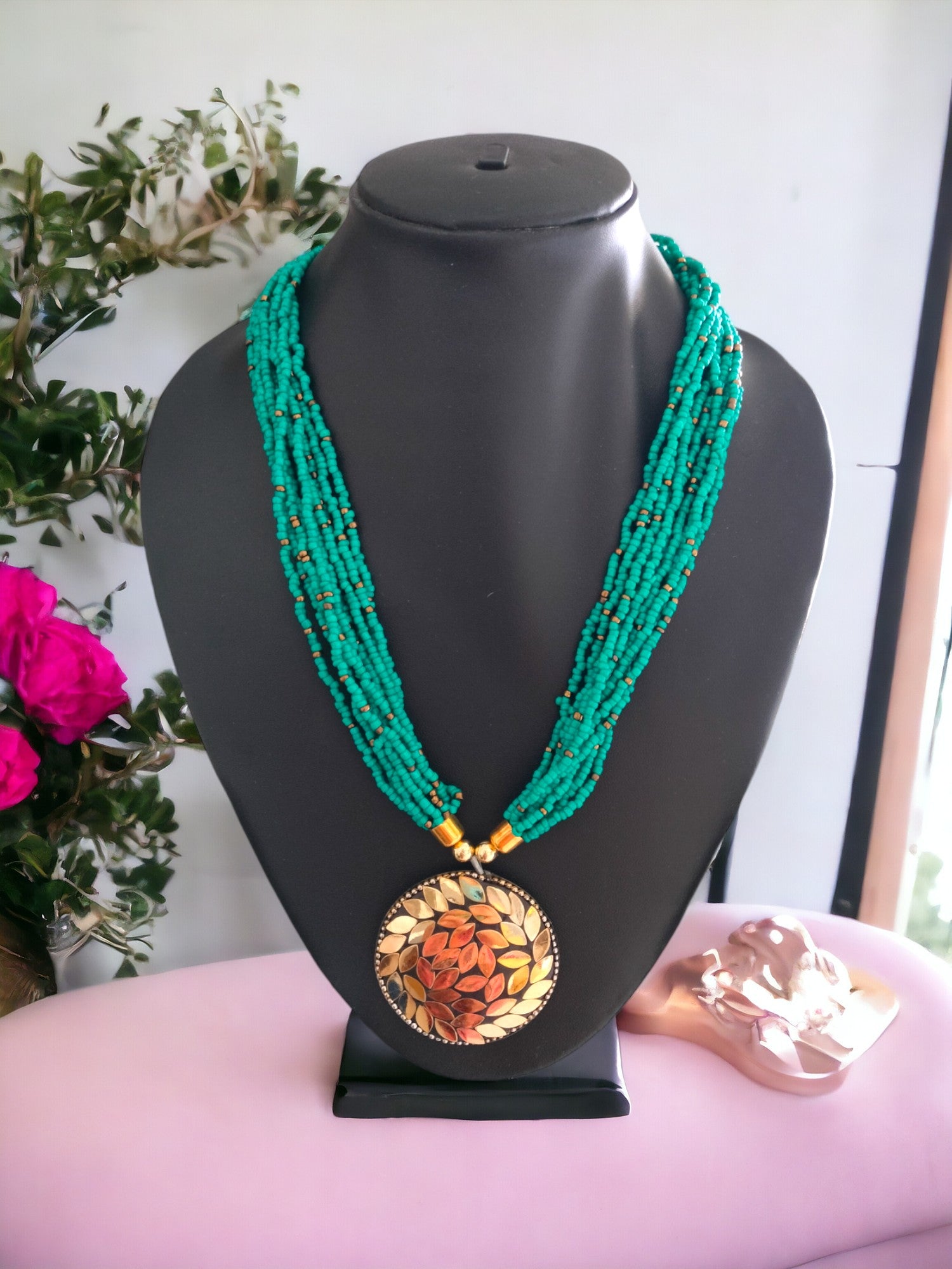 Enchanted Leaves Multi-Layered Necklace Set-Handmade - 2 Variants