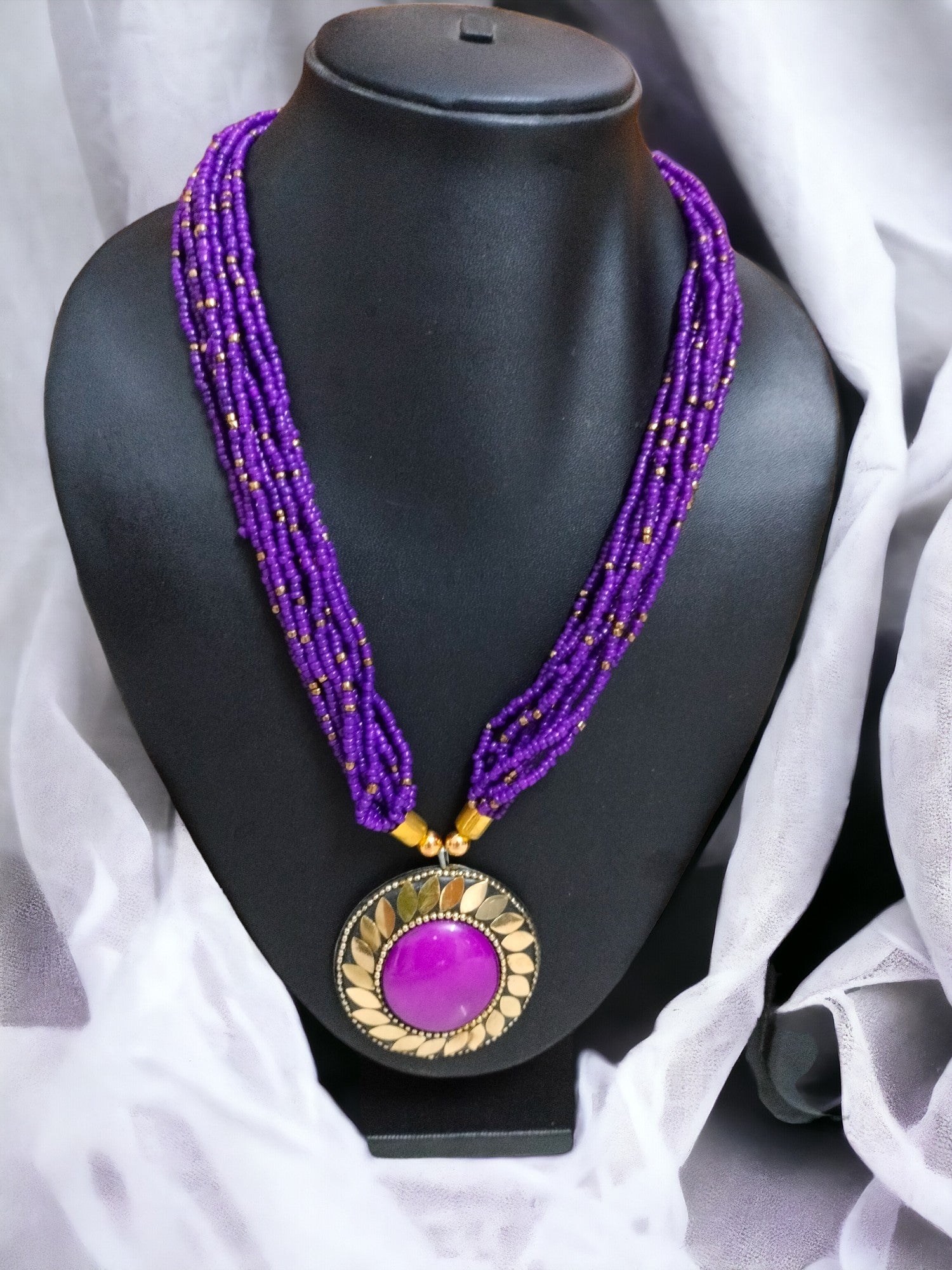 Pink Rio Rainforest Yellow Paparazzi Purple Seed Bead Necklace