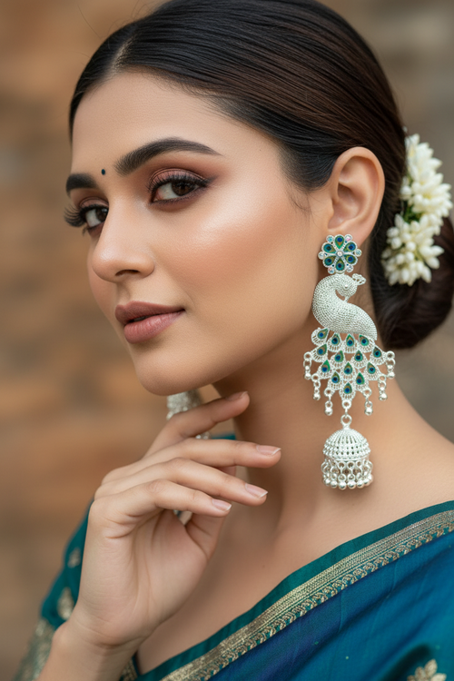 Regal Peacock Delight Earrings