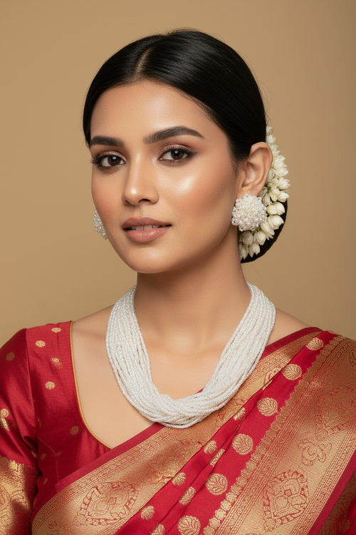 Snowflake Symphony Luxe Necklace- (24 Layers) - 2 Variants -SHORT