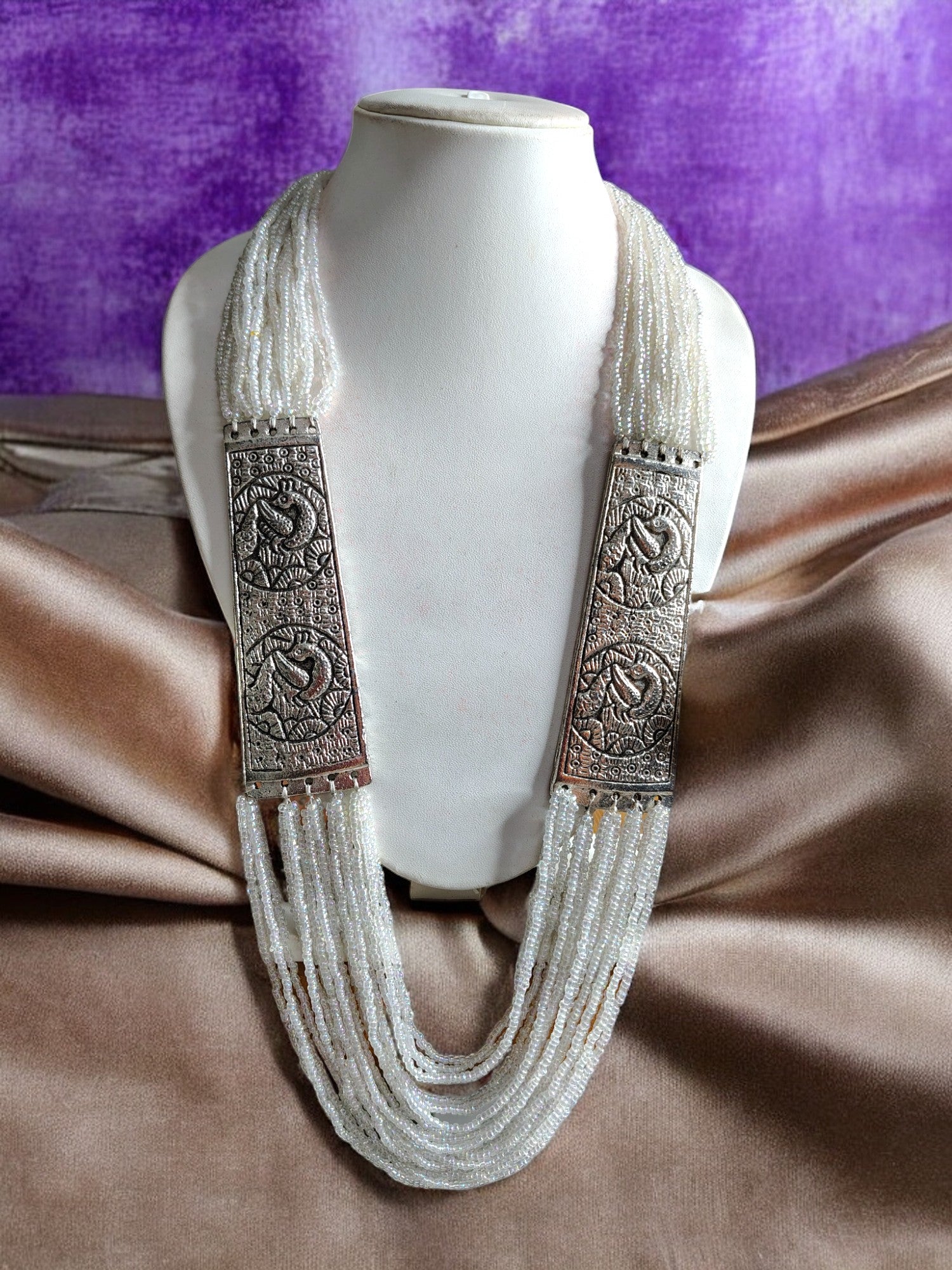 Majesty Handmade Statement Necklace With Matching Earrings -12 Colours Available