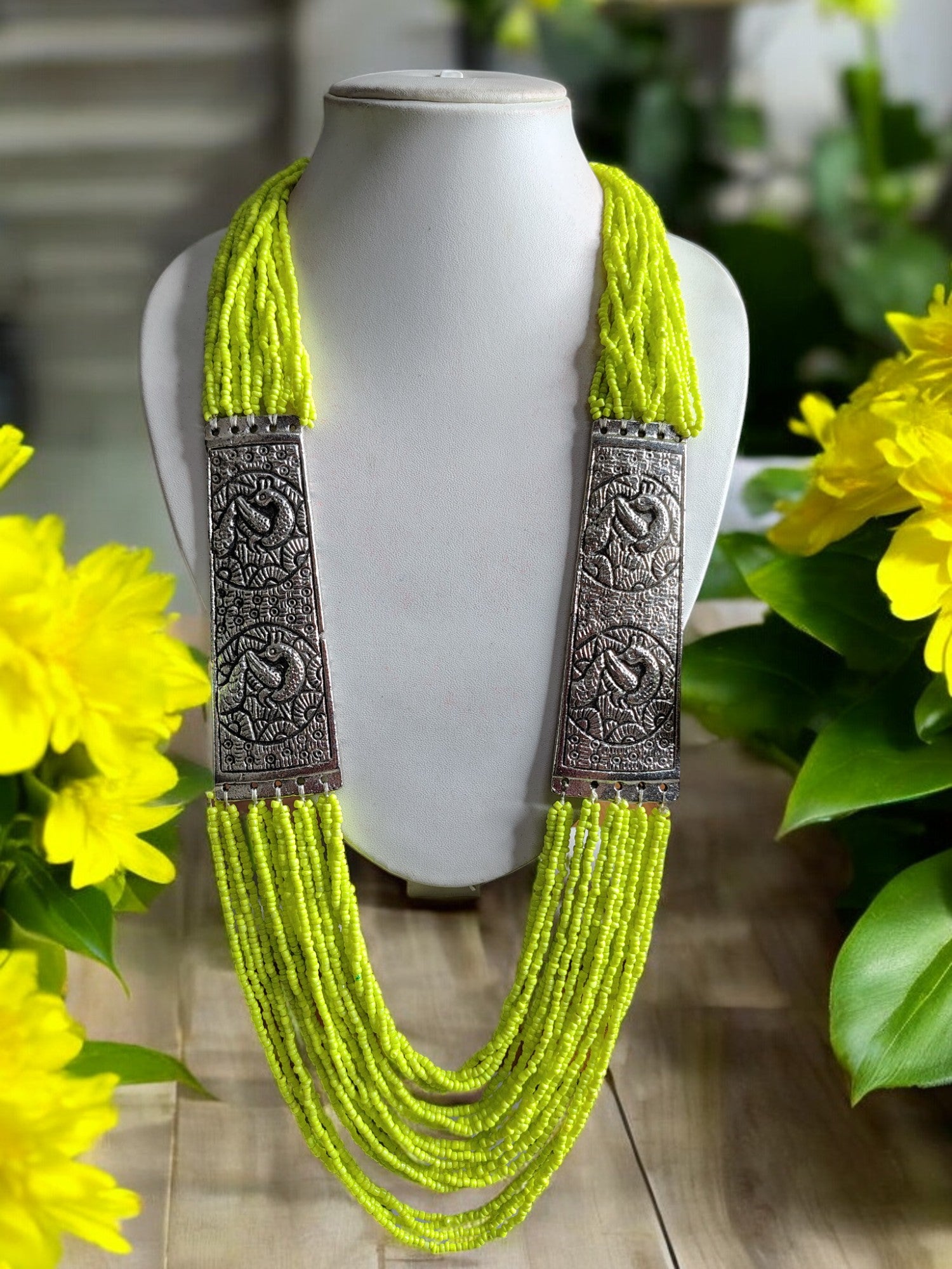 Majesty Handmade Statement Necklace With Matching Earrings -12 Colours Available