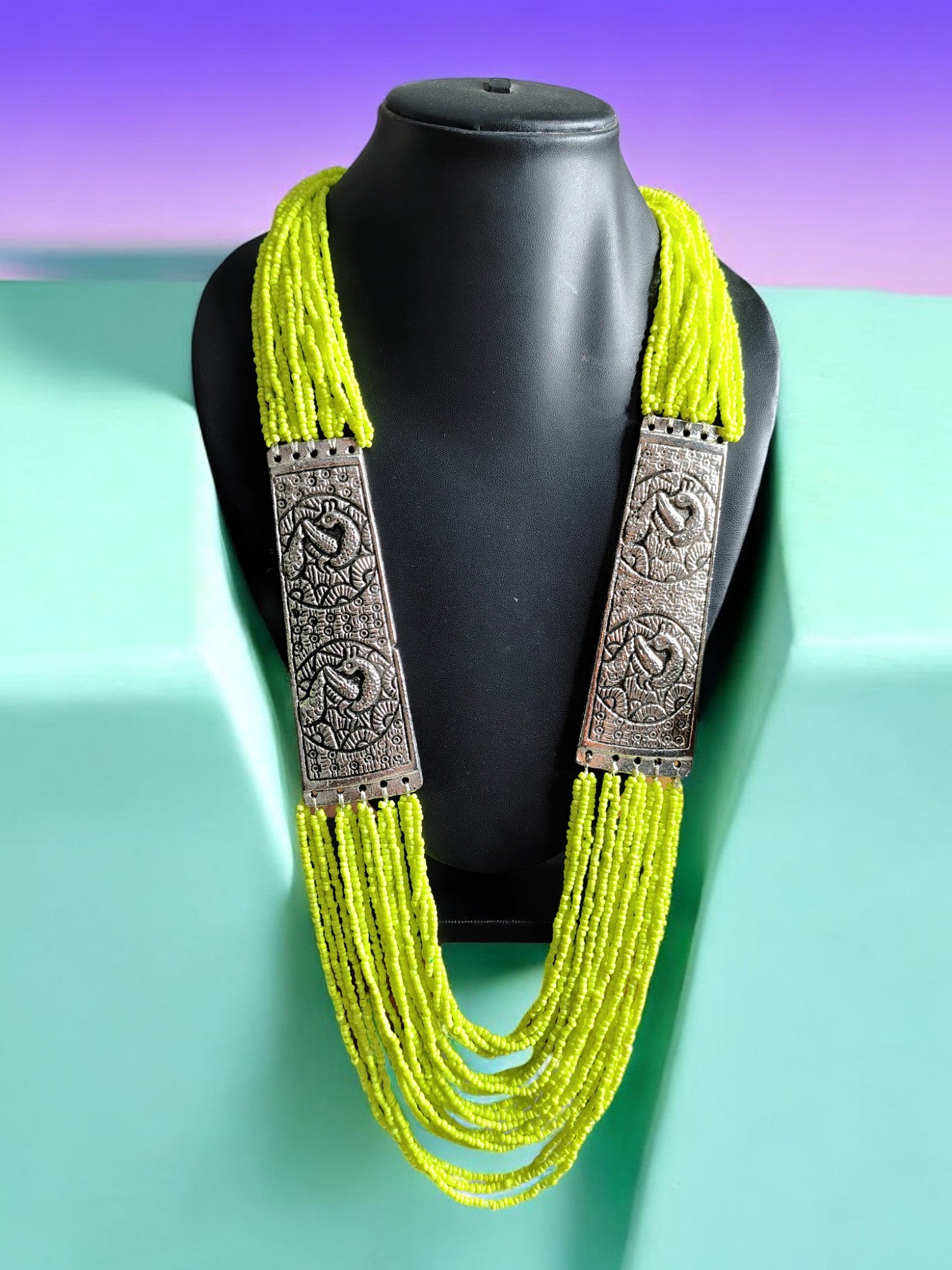 Majesty Handmade Statement Necklace With Matching Earrings -12 Colours Available