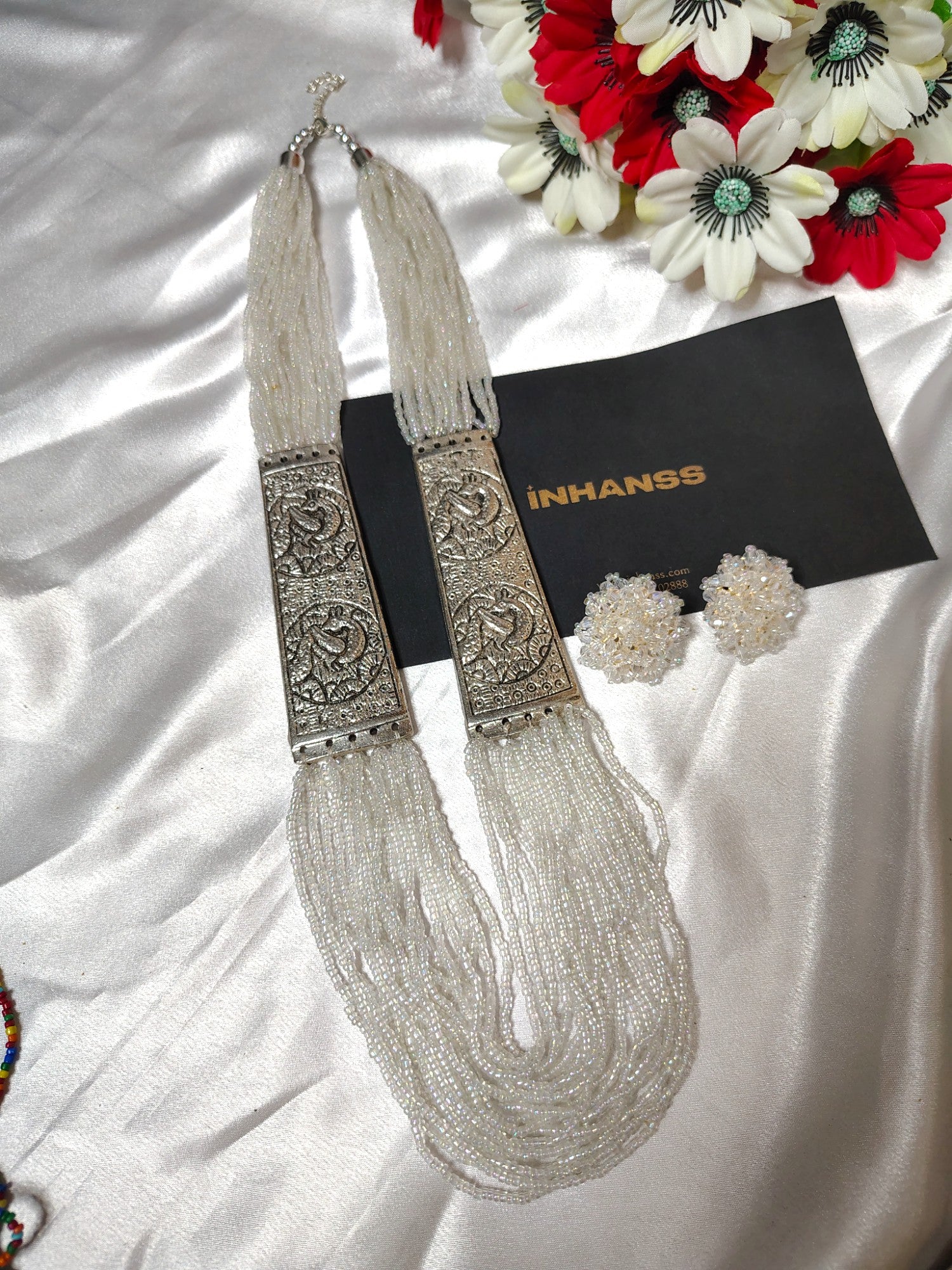 Majesty Handmade Statement Necklace With Matching Earrings -12 Colours Available
