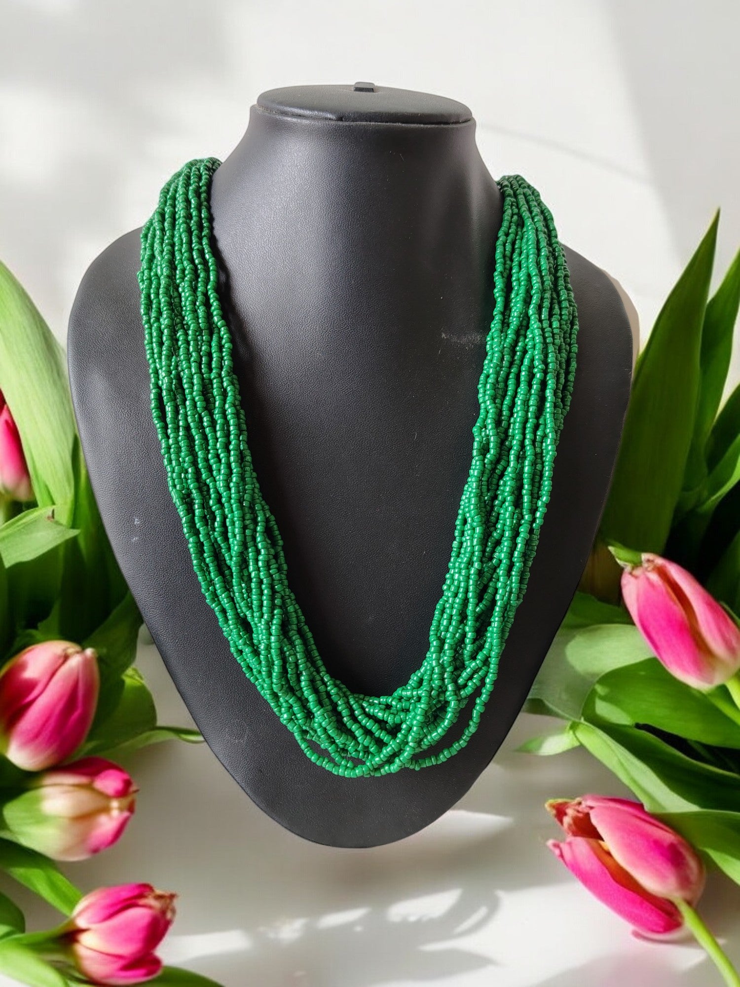 20 Layers Handmade Beaded Multilayer Necklace - 23 Colours Available
