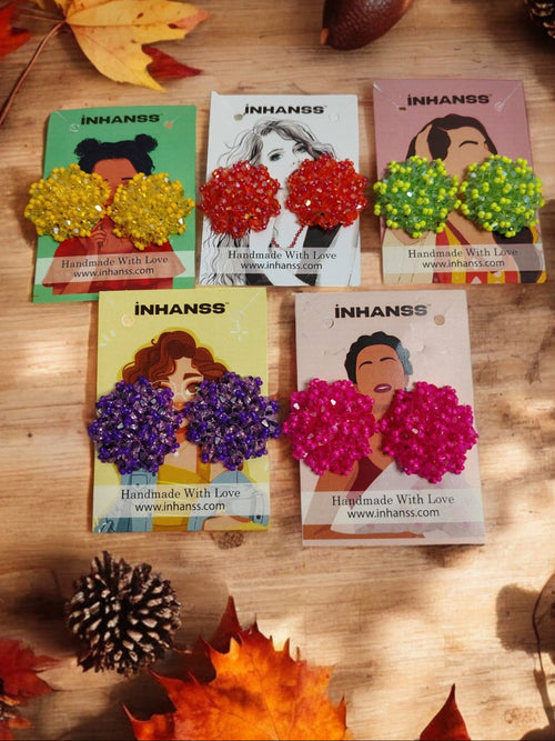 Bright Elegance Stud Earrings - Premium Gift Box Hamper