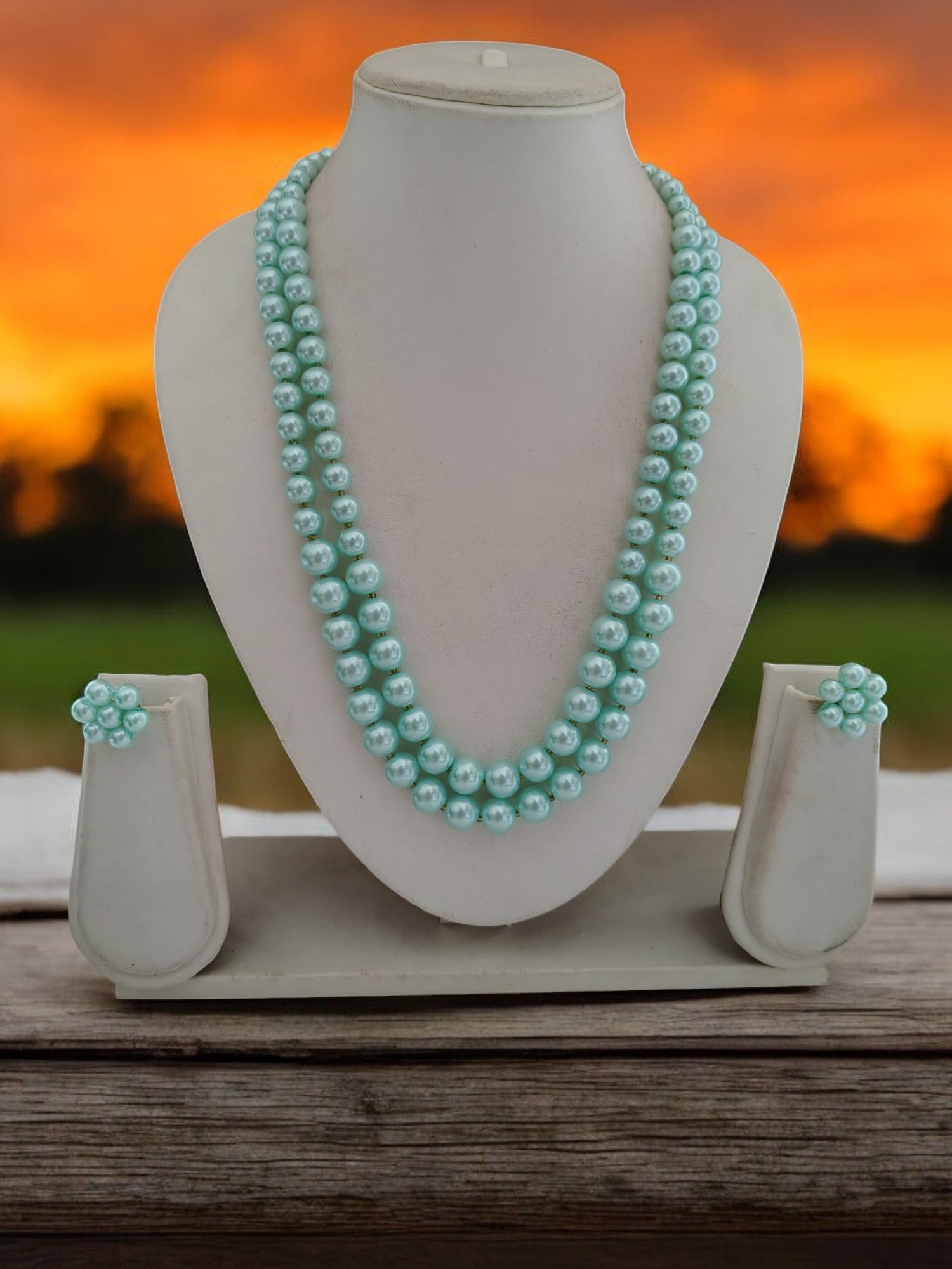 Radiant Grace Pearl Set (Double Layered Pearls) - 15 Colours Available