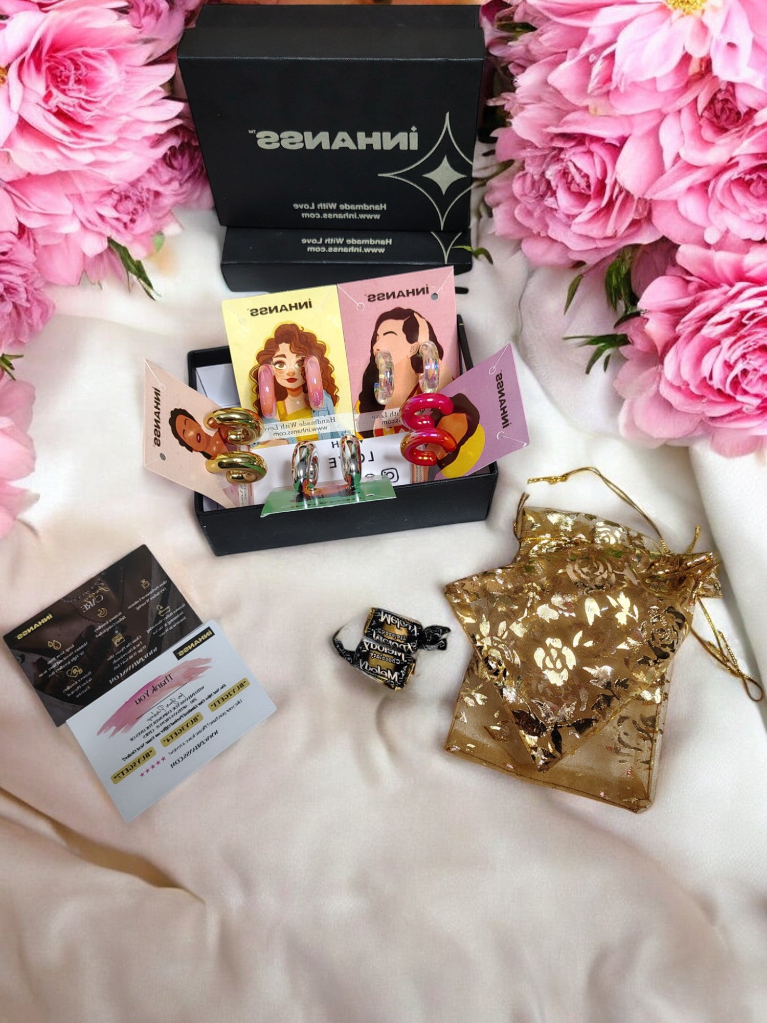 Semi Circle Hoops - Premium Gift Box Hamper and Jewellery Organizer