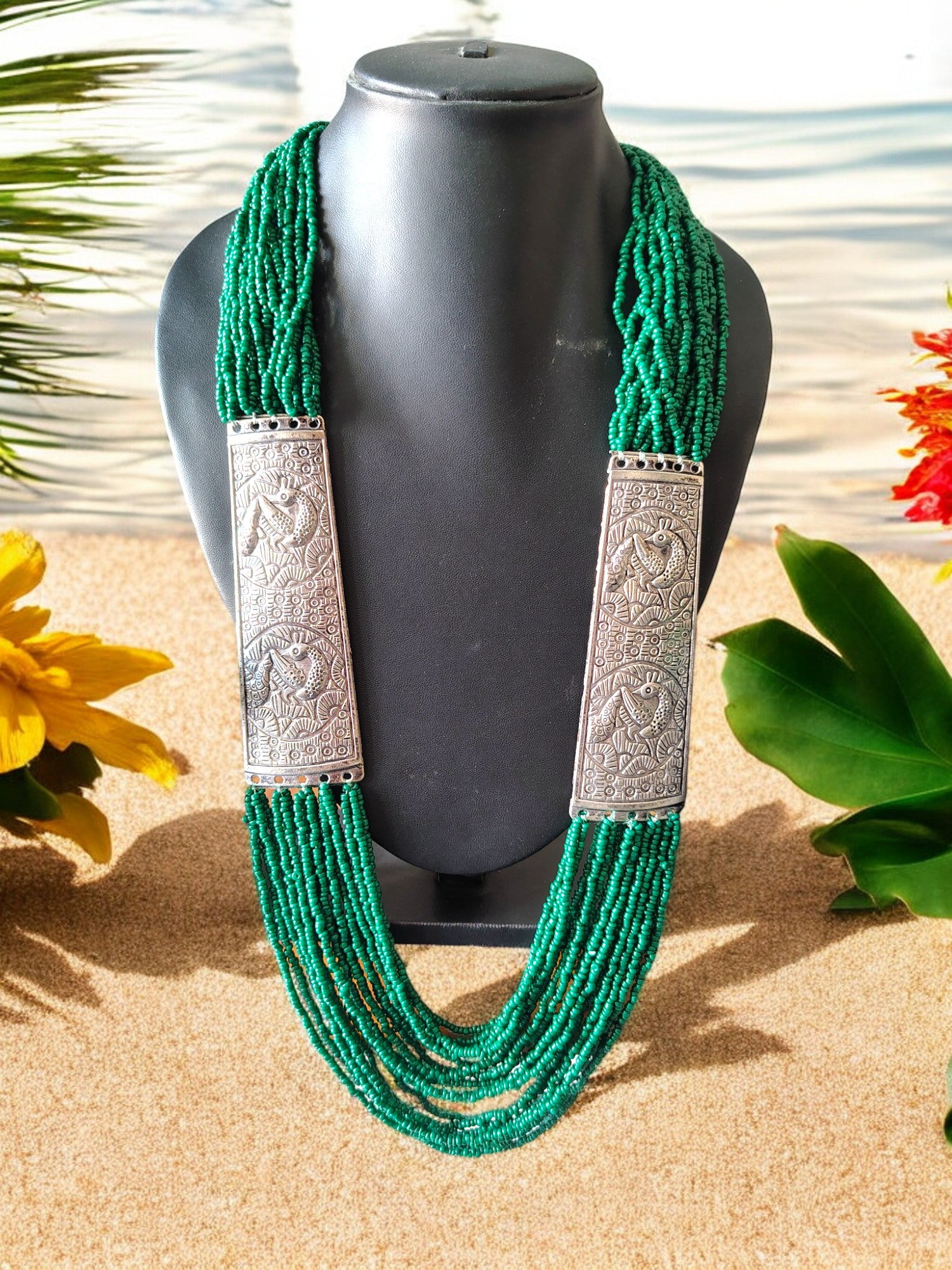 Majesty Handmade Statement Necklace With Matching Earrings -12 Colours Available