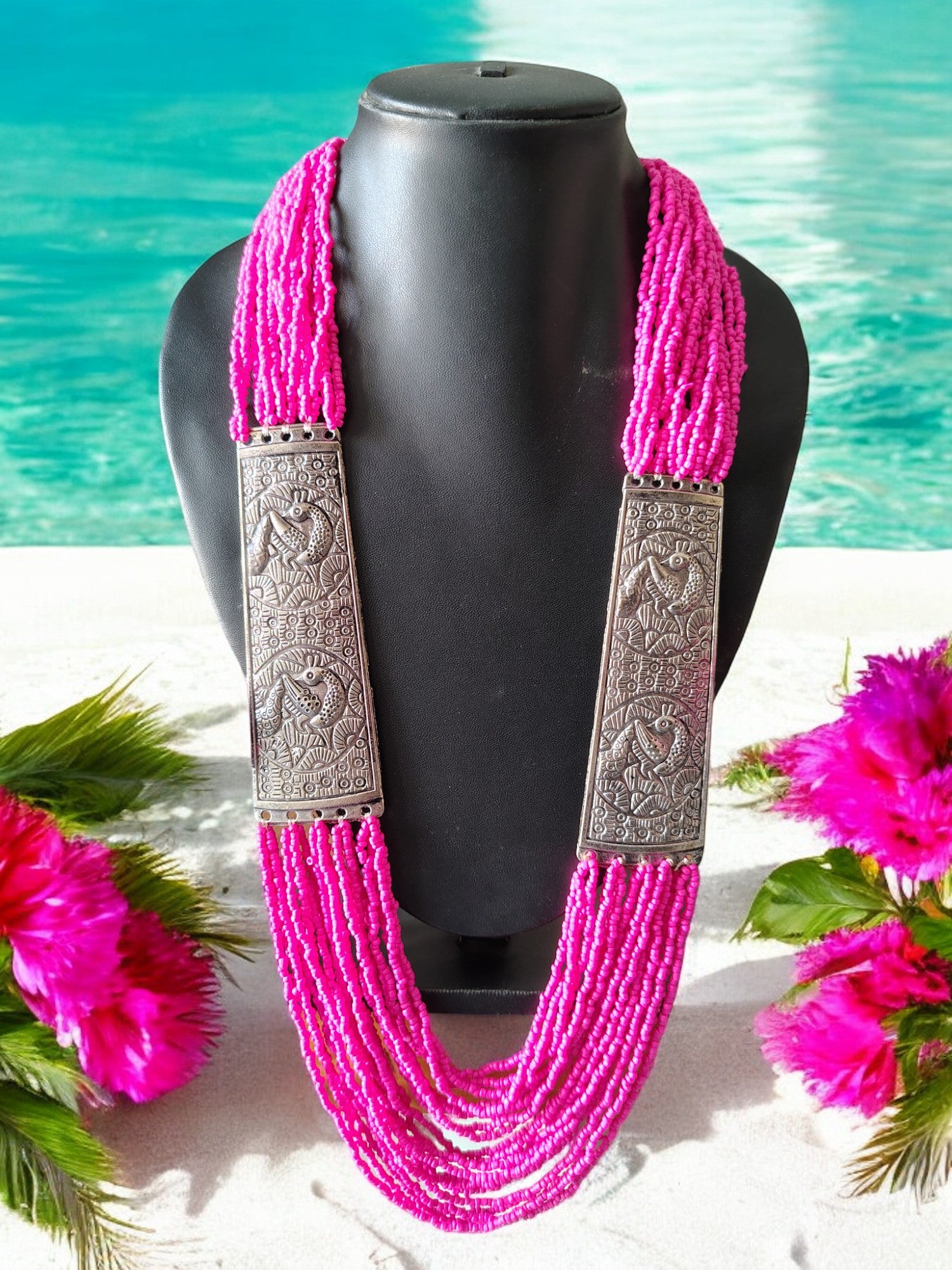 Majesty Handmade Statement Necklace With Matching Earrings -12 Colours Available