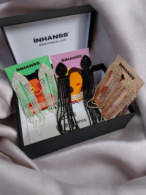 Glitz & Glam Cascade Statement Earrings - Valentine Hamper