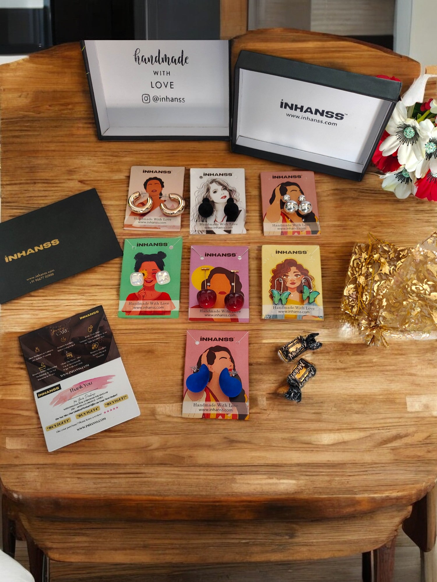 The Kaleidoscope Allure Handmade Assorted Earring Collection in Combos & Hampers