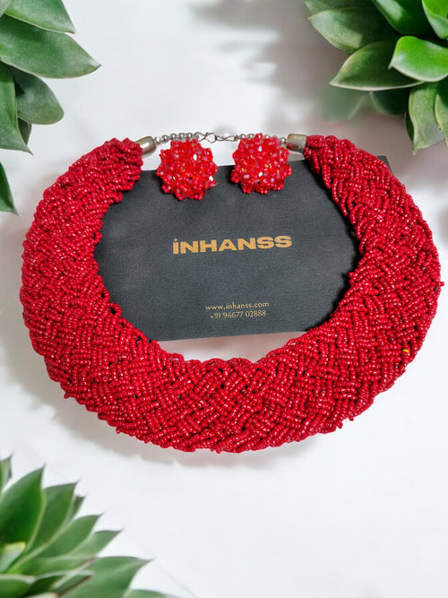 Handmade Beaded Choker Style Sets- 13 Colours Available in 2 Variants