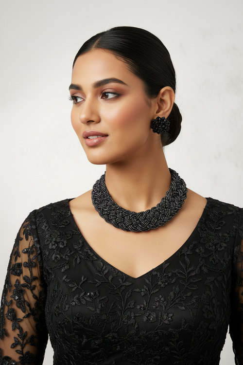 Mirage Crochet Handmade Necklace Set -  2 Variants