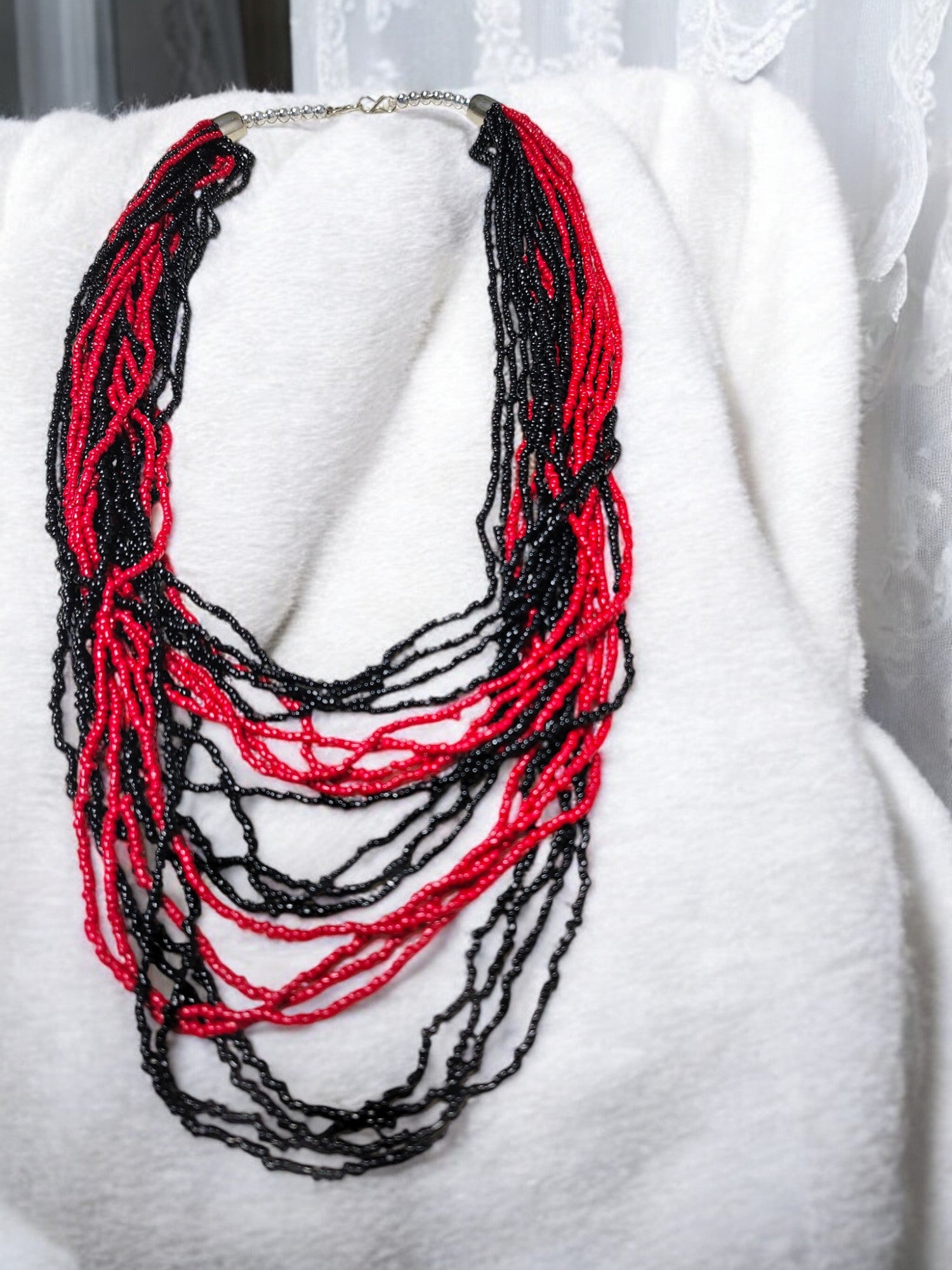 Multilayered Long Dual Beaded Necklace Set -2 Variants