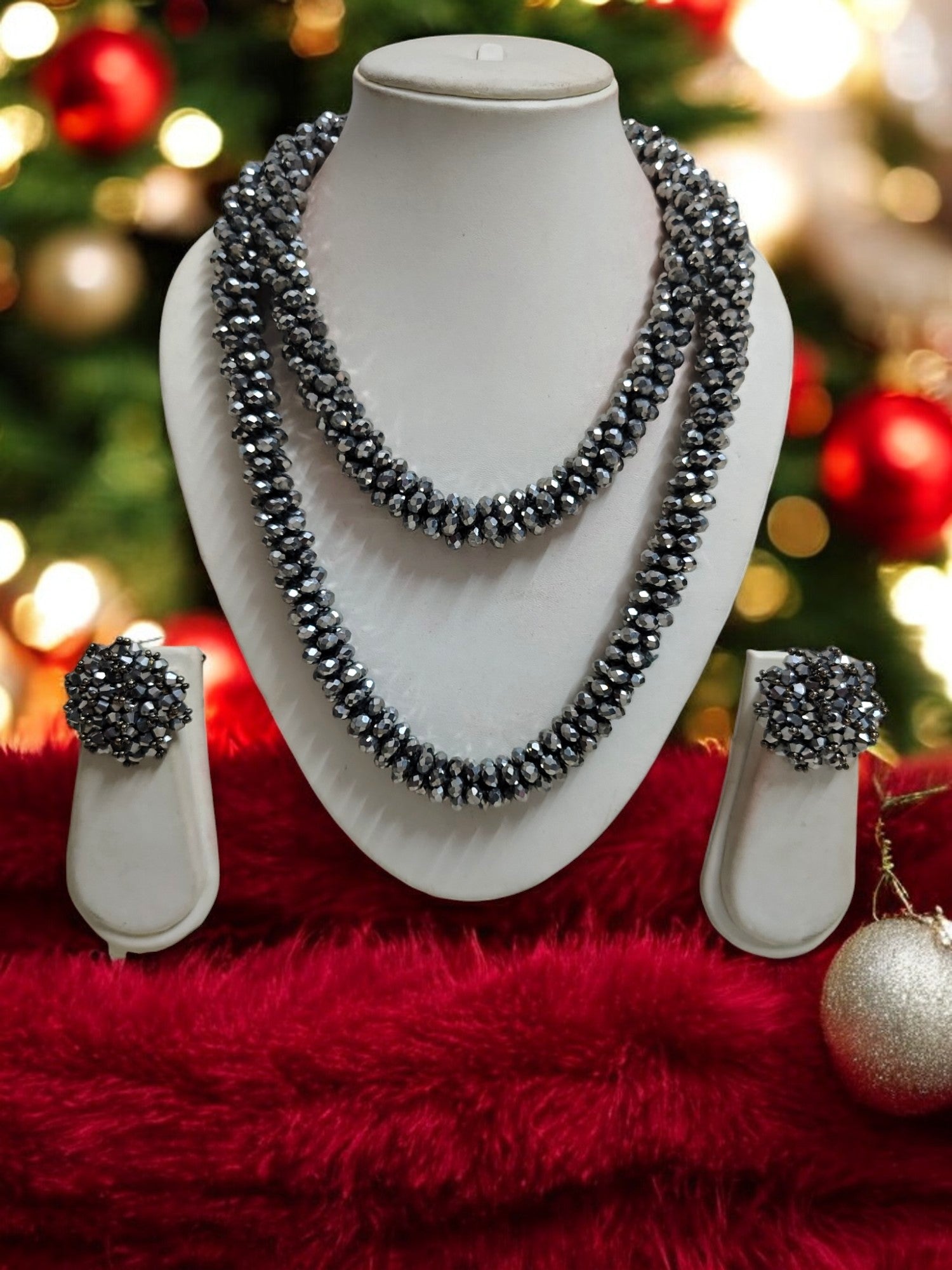 Multi-Style Midnight Shimmer Handmade Necklace Set - 3 Variants