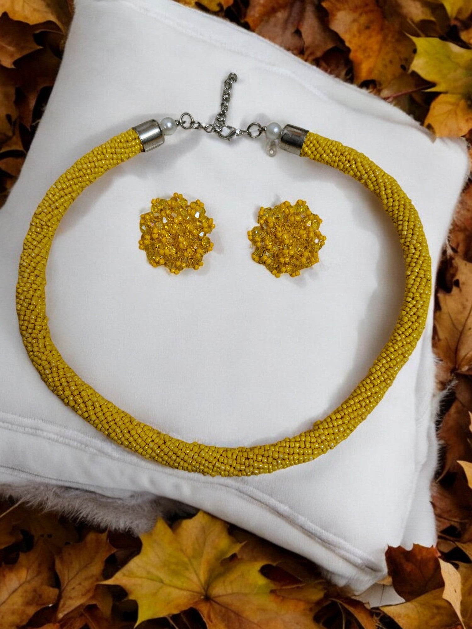 Midnight Radiance Beaded Necklace Set - Rope Necklace - 7 Colours Available in 2 Variants