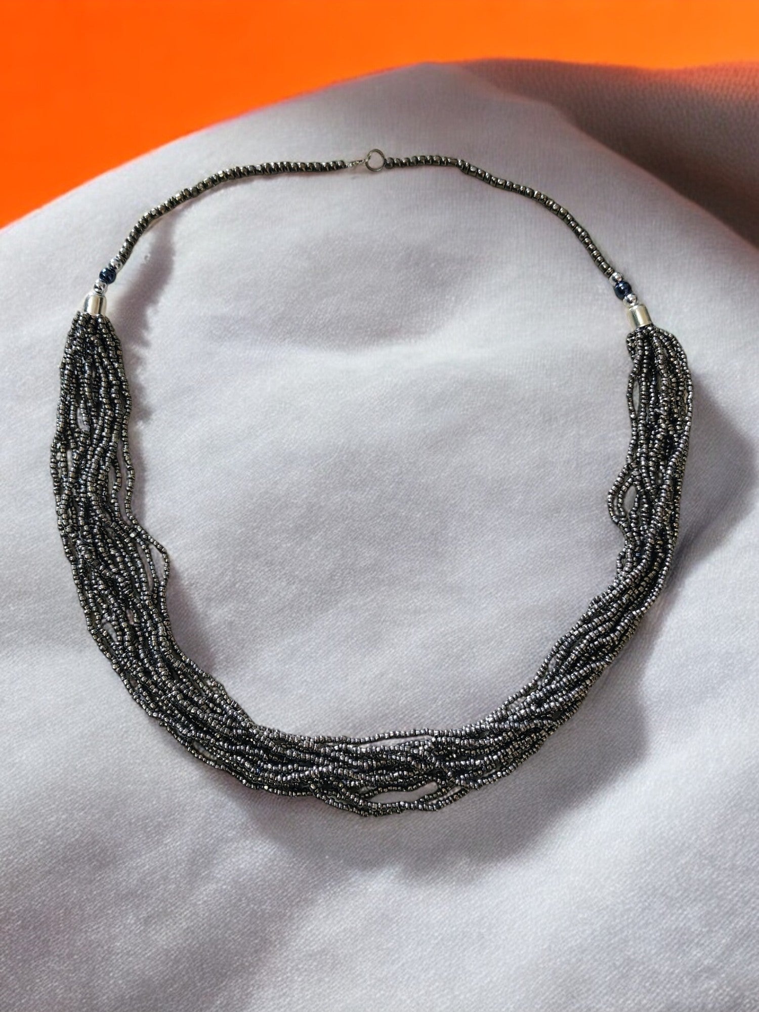 Handmade 12 Layered Long Beaded Necklace & Set - 5 Colours Available