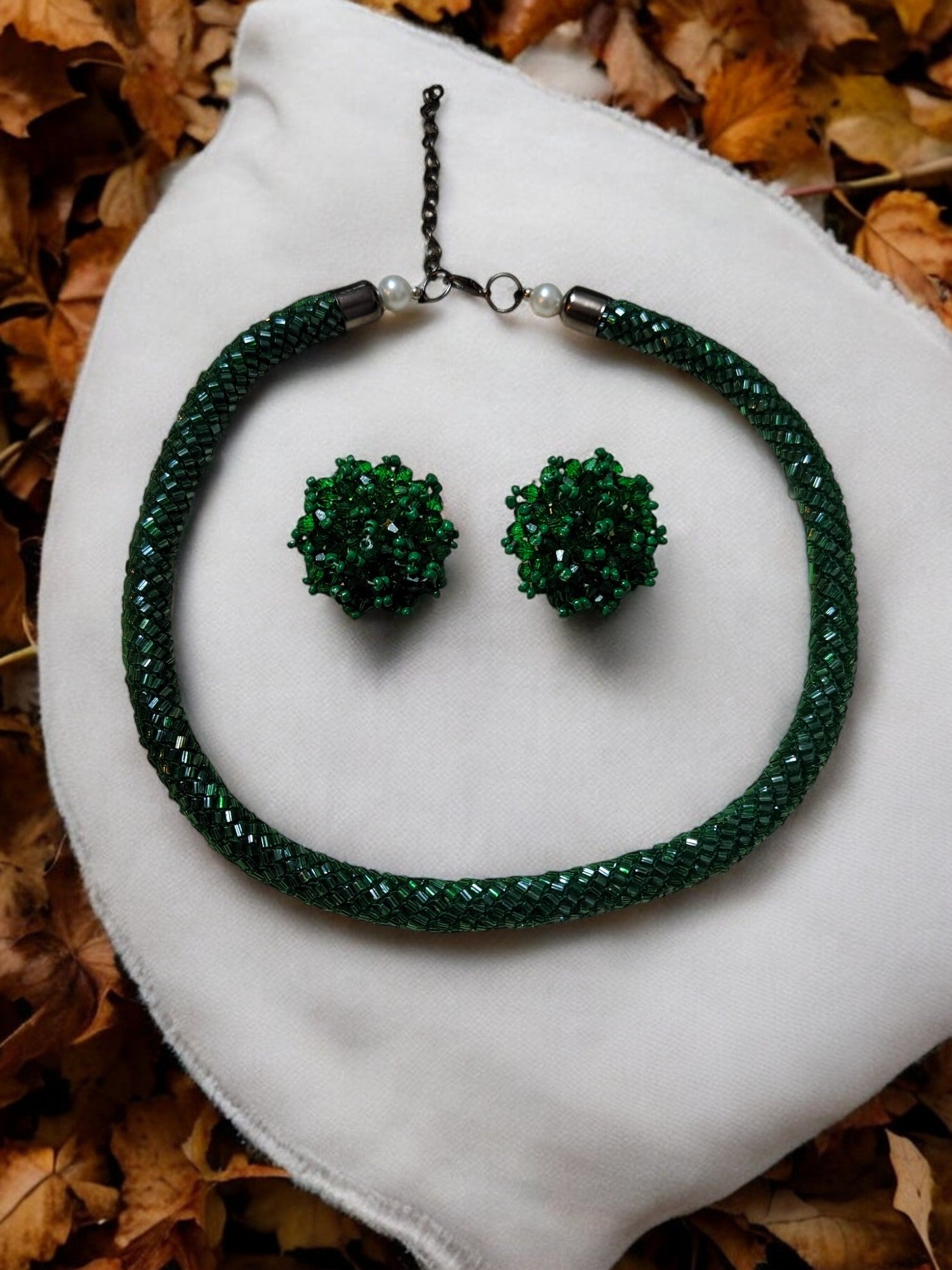 Midnight Radiance Beaded Necklace Set - Rope Necklace - 7 Colours Available in 2 Variants