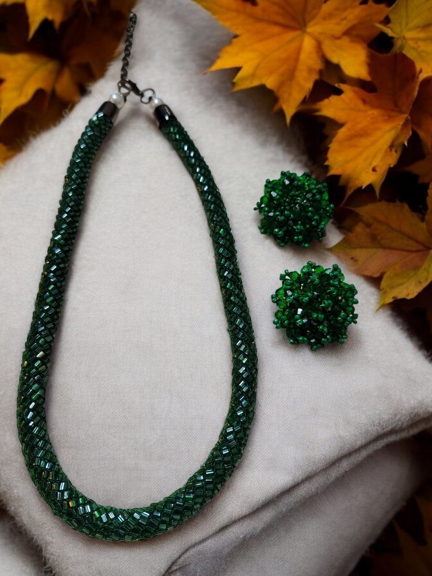 Midnight Radiance Beaded Necklace Set - Rope Necklace - 7 Colours Available in 2 Variants