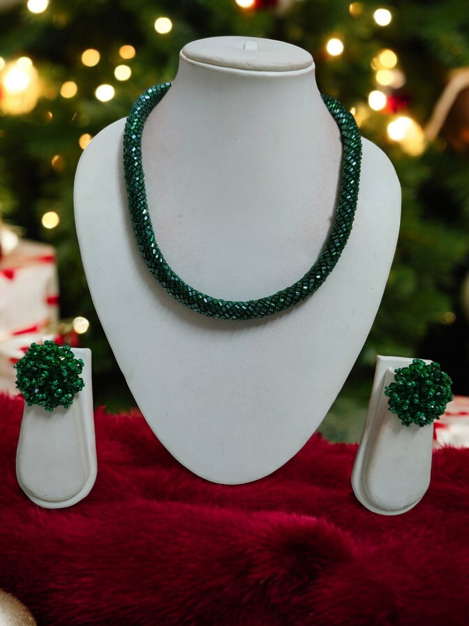 Midnight Radiance Beaded Necklace Set - Rope Necklace - 7 Colours Available in 2 Variants