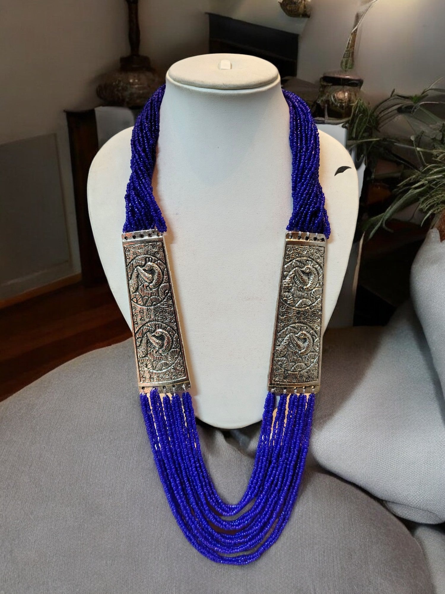 Majesty Handmade Statement Necklace With Matching Earrings -12 Colours Available