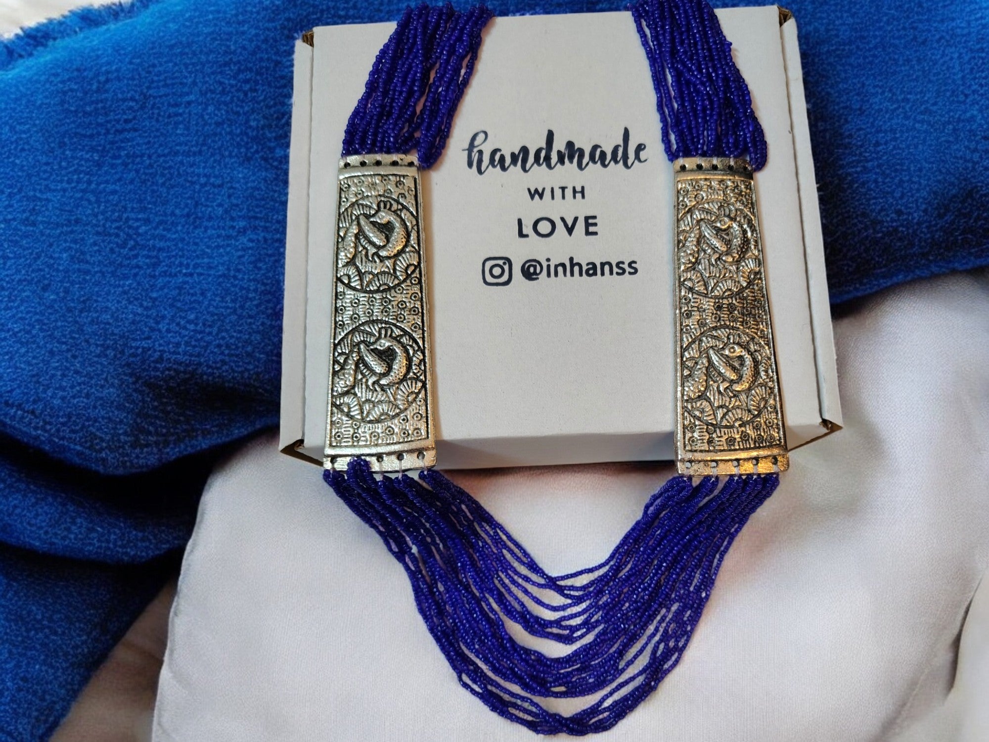Majesty Handmade Statement Necklace With Matching Earrings -12 Colours Available