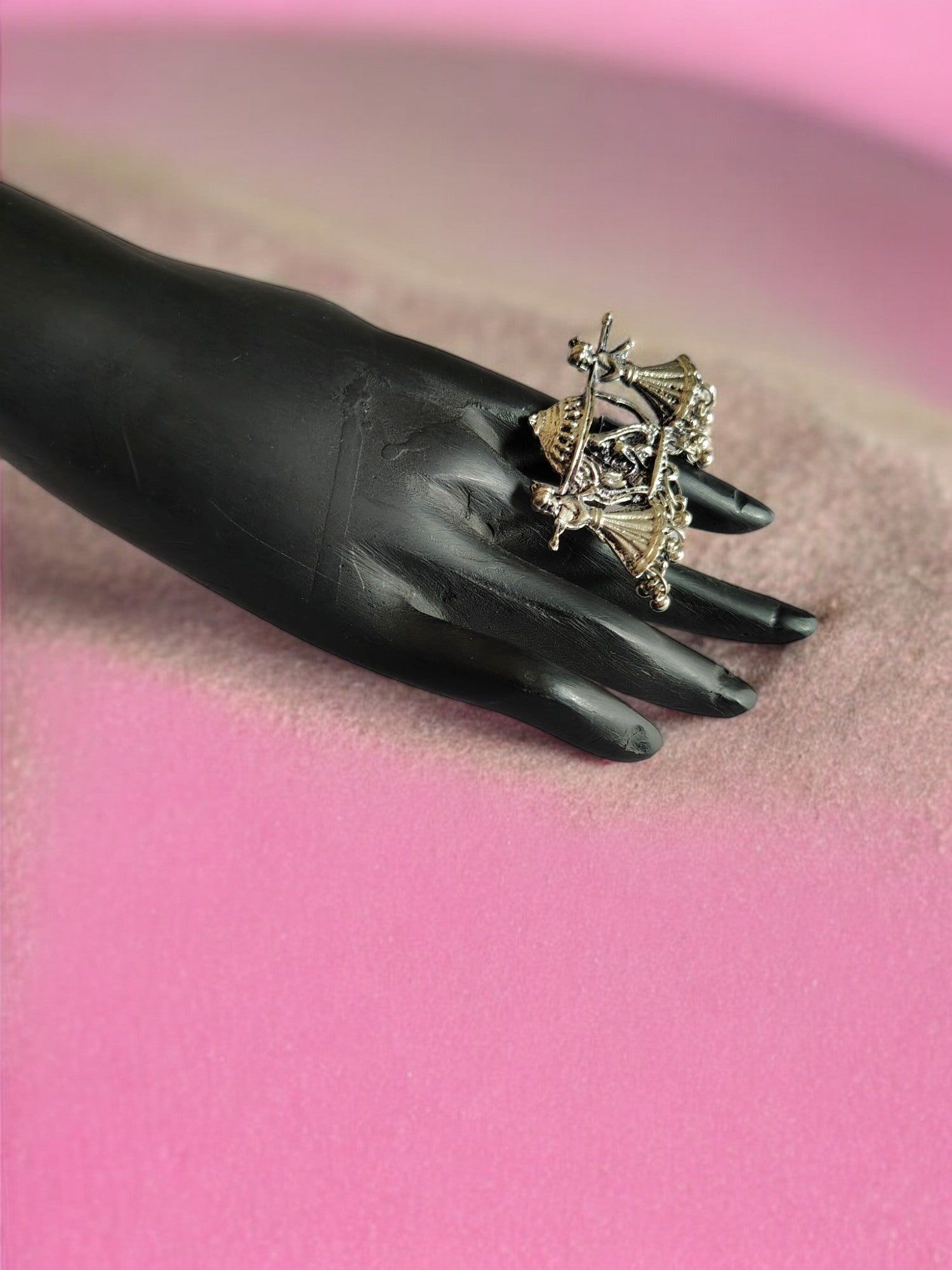 Royal Palanquin Statement Oxidized Ring