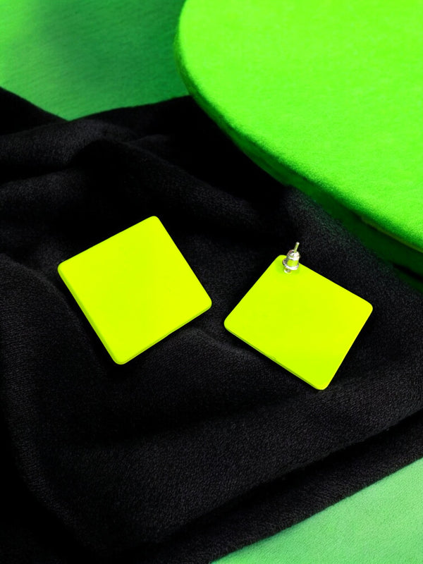 Rang Leela – Vibrant Square Earrings (Available in 10 Stunning Colors)