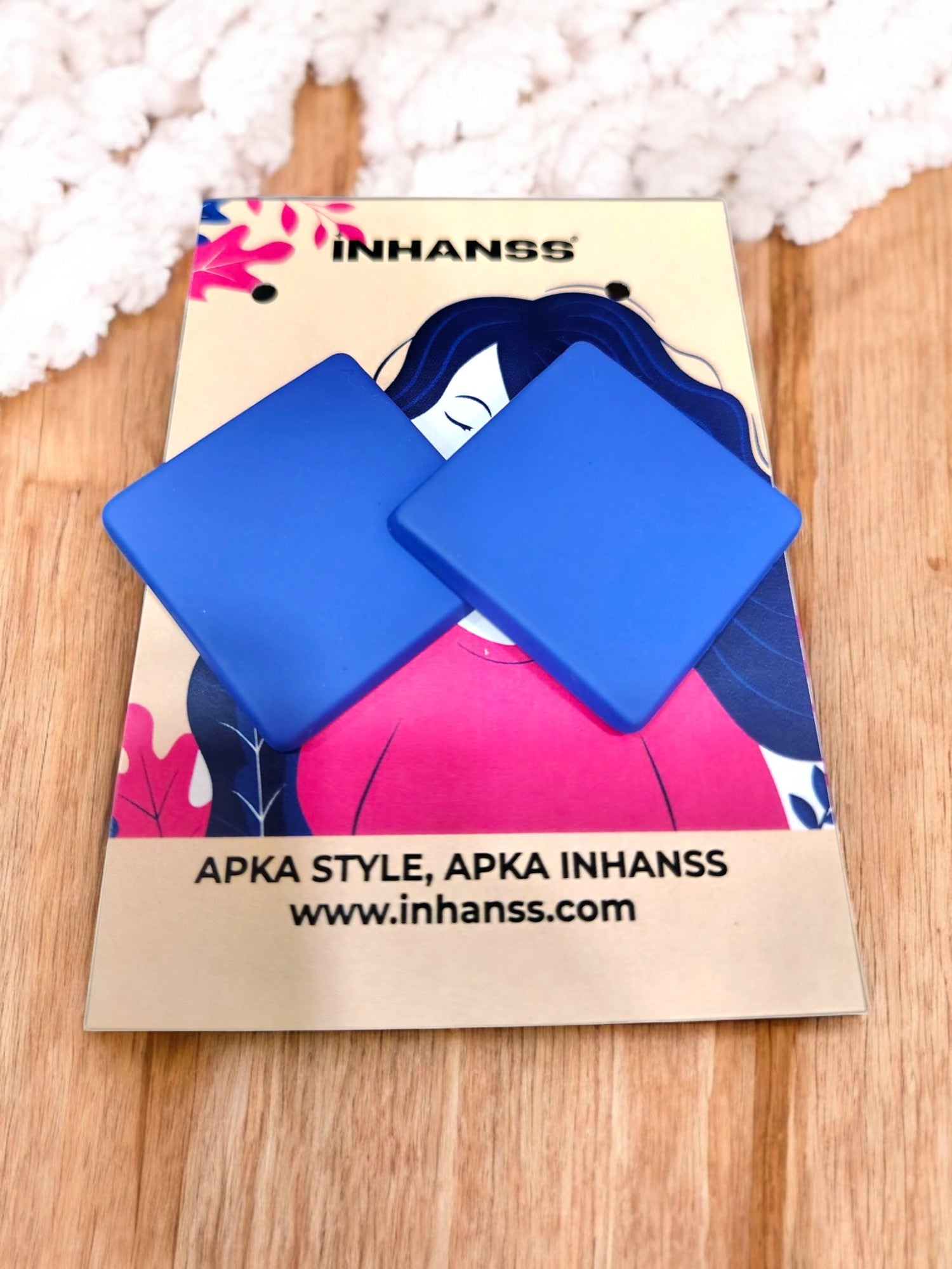 Rang Leela – Vibrant Square Earrings (Available in 10 Stunning Colors)