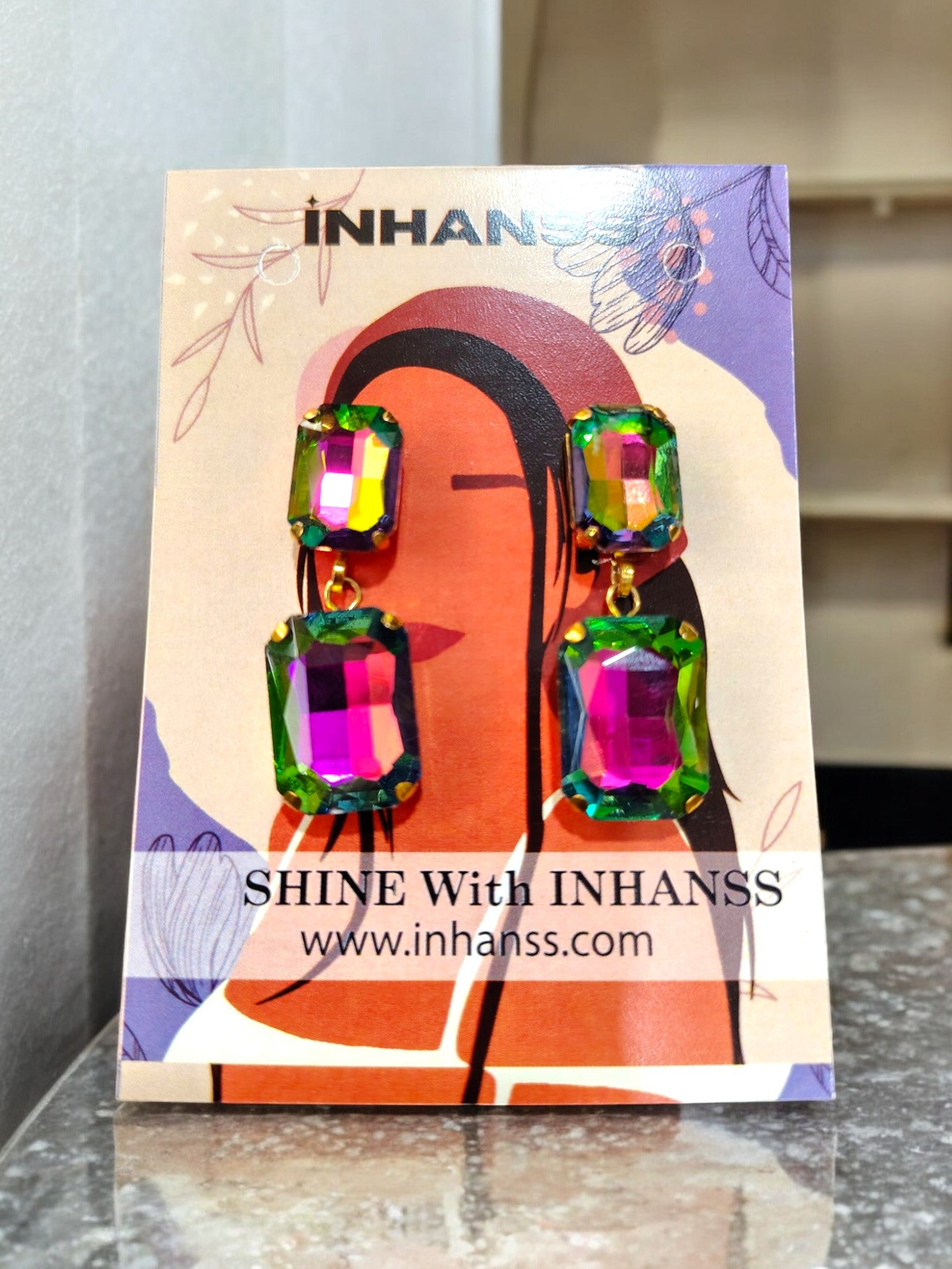 Bijli Bijli – Multicolour Stone Earrings