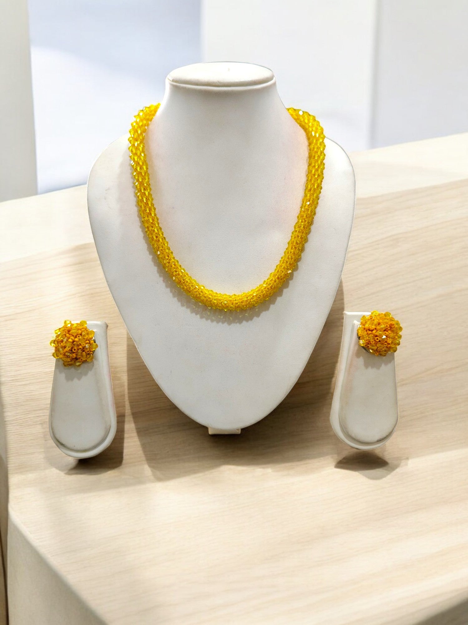 Chhoti Si Chamak – Crystal Necklace with Small Statement Studs (Available in 4 colors – Adjustable, Everyday Glam)