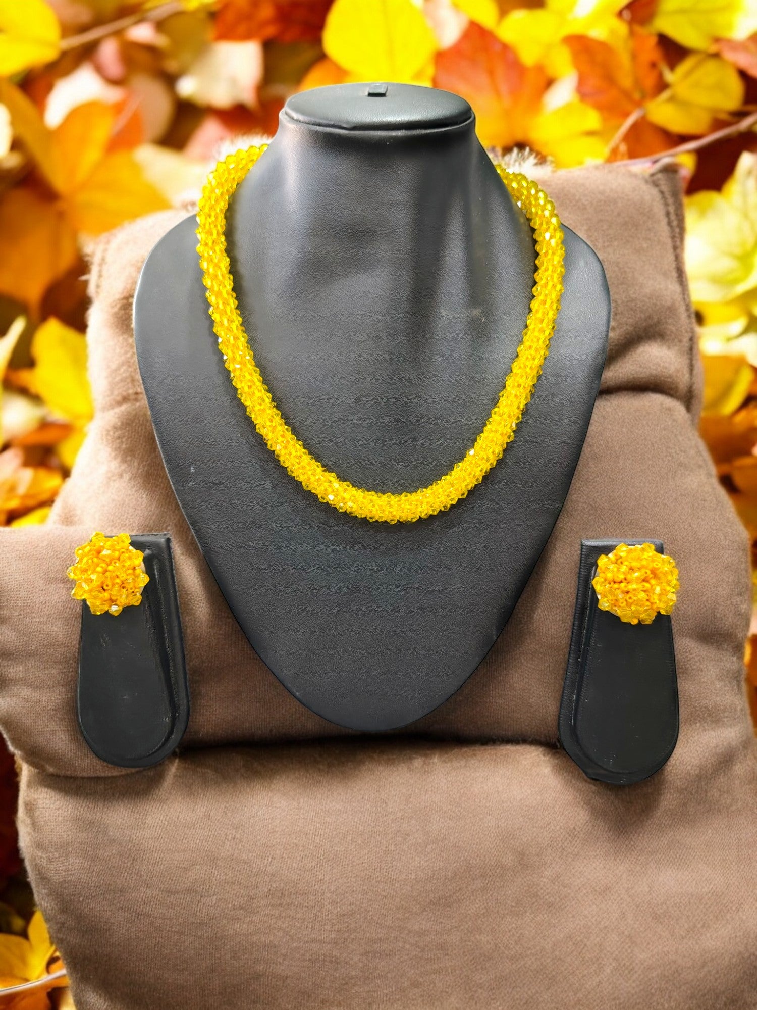Chhoti Si Chamak – Crystal Necklace with Small Statement Studs (Available in 4 colors – Adjustable, Everyday Glam)