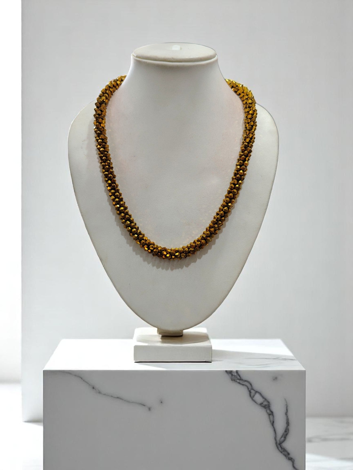 Noor-e-Jalwa – Handmade Crystal Bead Necklace / Necklace with Earrings -Adjustable -(Available in 11 Stunning Colors)