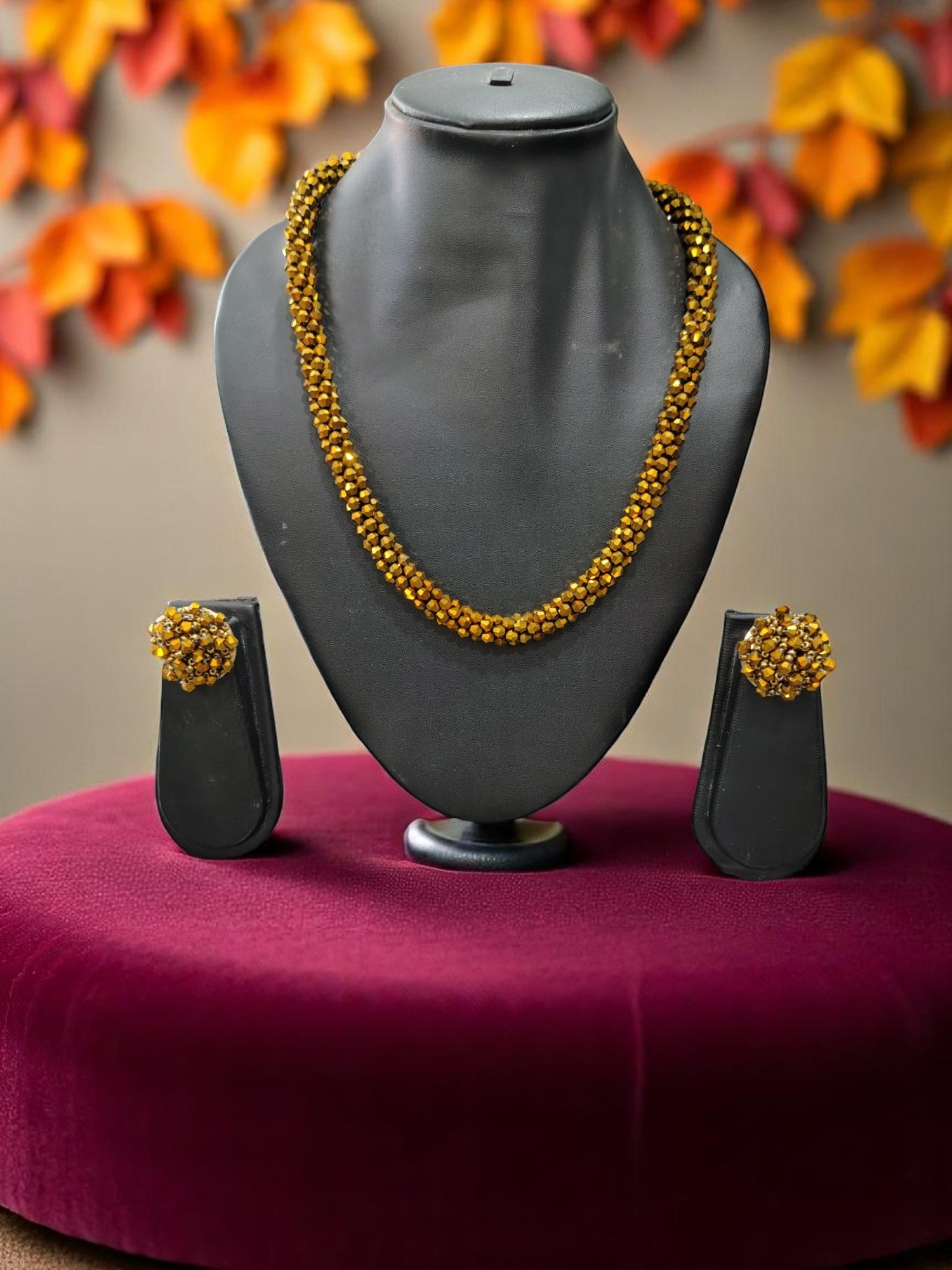 Chhoti Si Chamak – Crystal Necklace with Small Statement Studs (Available in 4 colors – Adjustable, Everyday Glam)