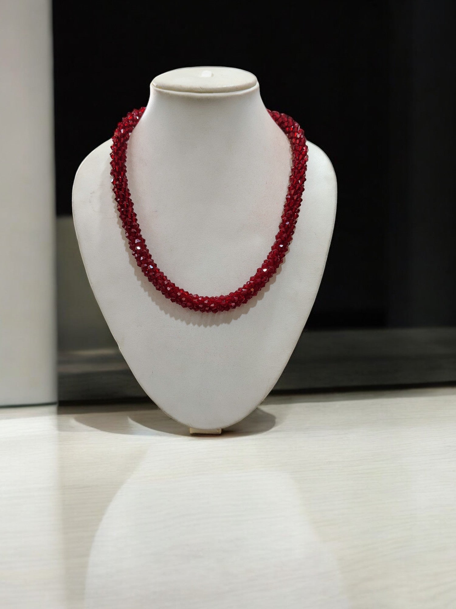 Noor-e-Jalwa – Handmade Crystal Bead Necklace / Necklace with Earrings -Adjustable -(Available in 11 Stunning Colors)