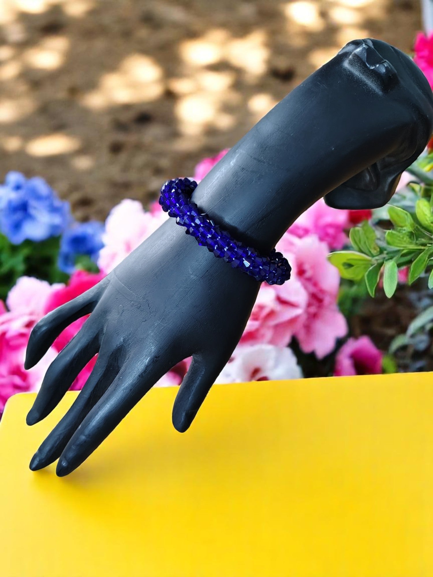 Crystal Bloom – Adjustable Crystal Bead Bracelets (11 Colors) (Perfect for Gifting, Stacking & Styling!)