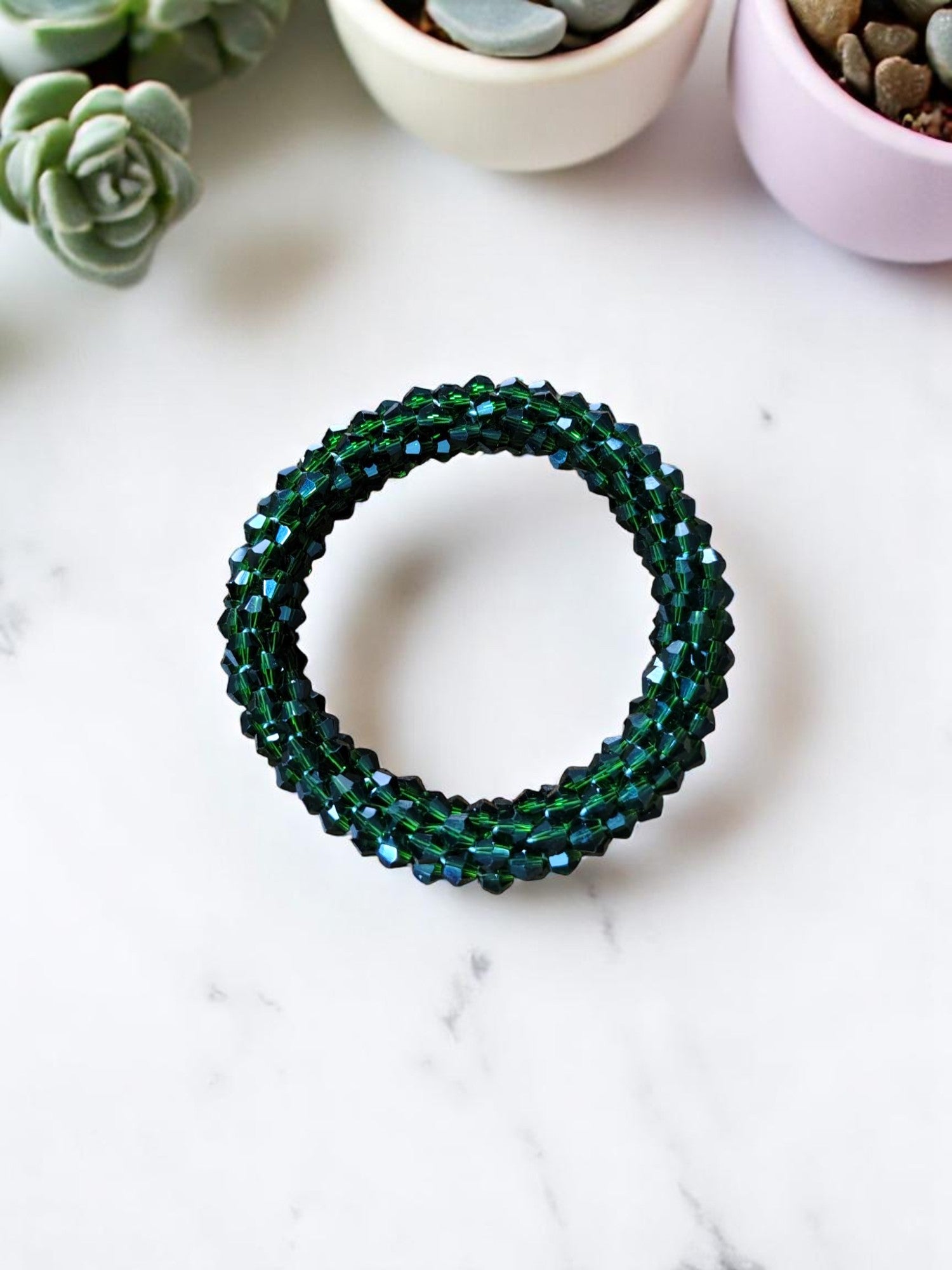 Crystal Bloom – Adjustable Crystal Bead Bracelets (11 Colors) (Perfect for Gifting, Stacking & Styling!)