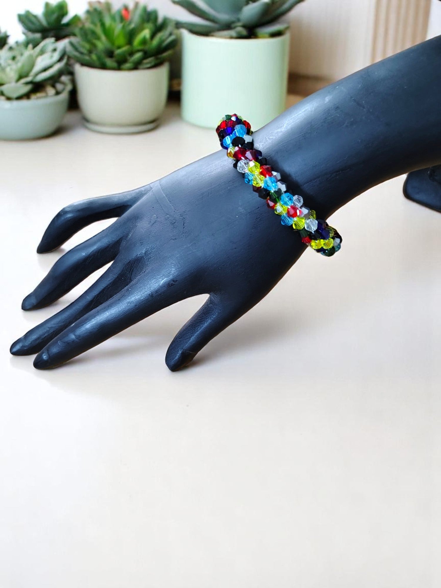 Crystal Bloom – Adjustable Crystal Bead Bracelets (11 Colors) (Perfect for Gifting, Stacking & Styling!)