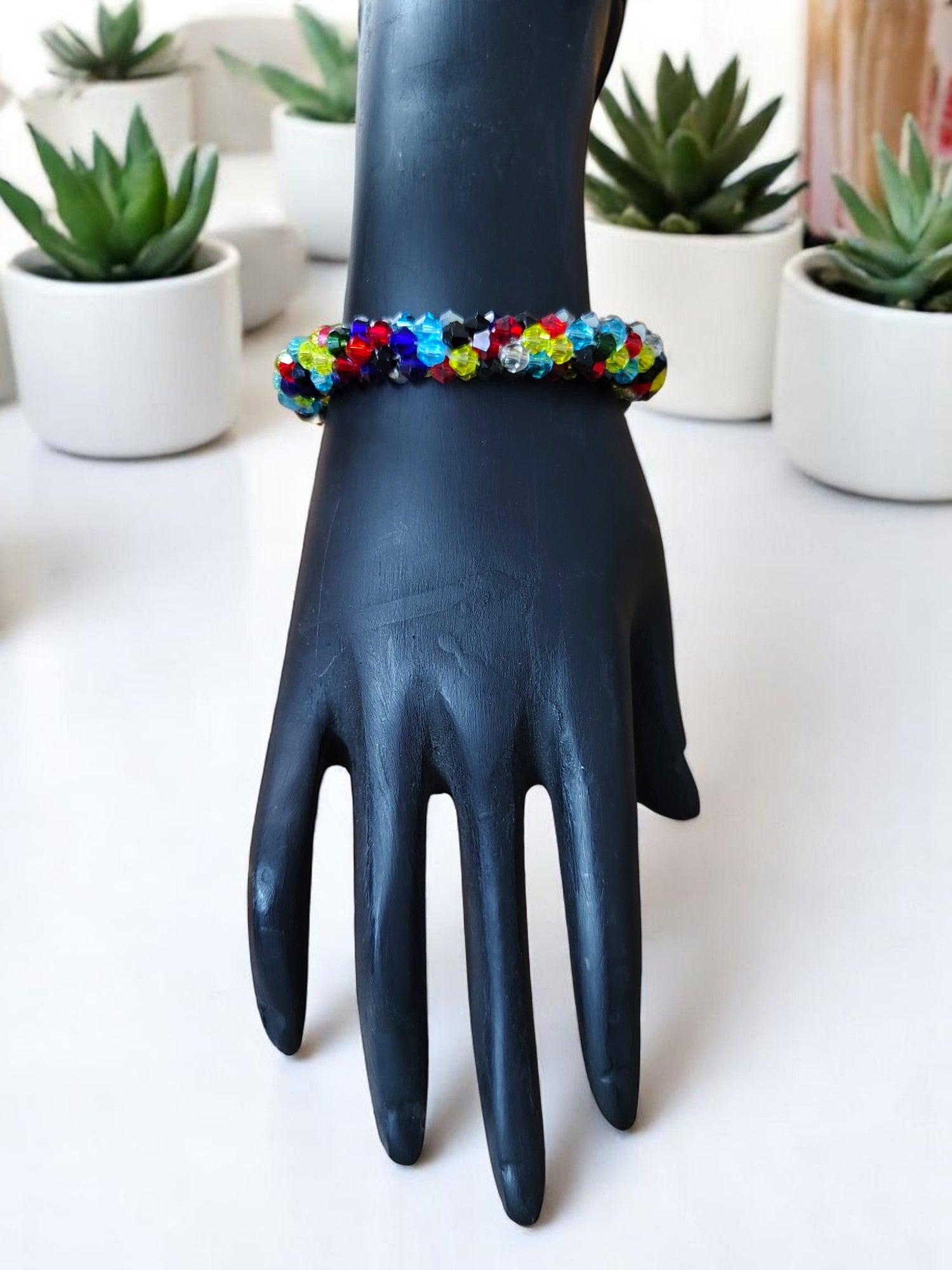 Crystal Bloom – Adjustable Crystal Bead Bracelets (11 Colors) (Perfect for Gifting, Stacking & Styling!)