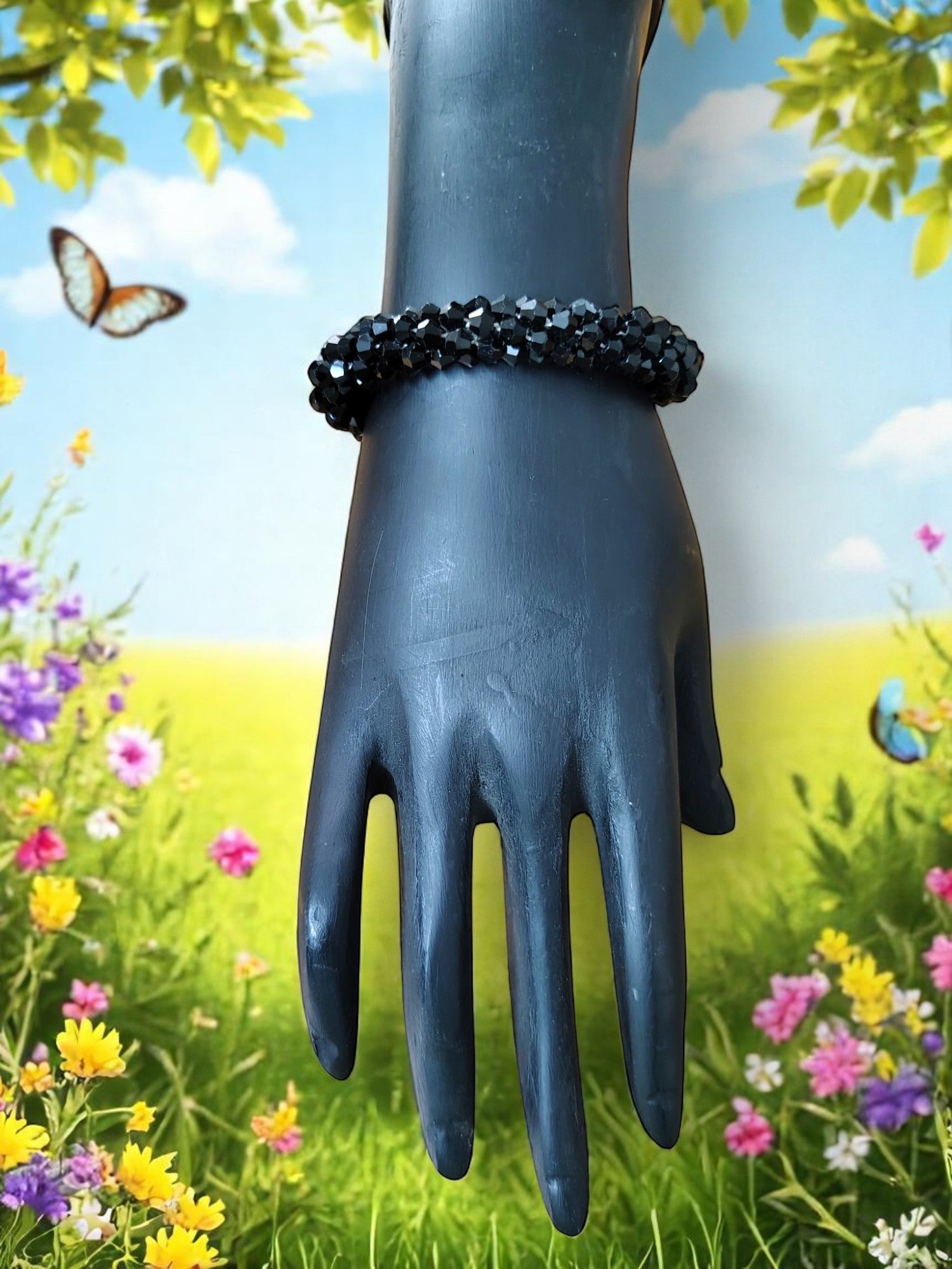 Crystal Bloom – Adjustable Crystal Bead Bracelets (11 Colors) (Perfect for Gifting, Stacking & Styling!)