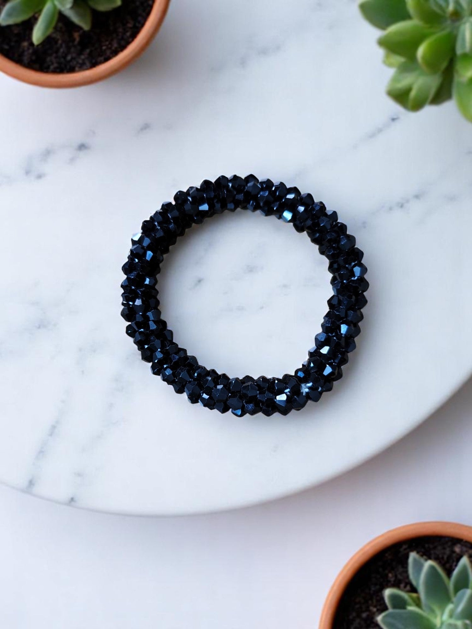 Crystal Bloom – Adjustable Crystal Bead Bracelets (11 Colors) (Perfect for Gifting, Stacking & Styling!)